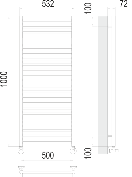 Аврора П20 500х1000 матовое золото