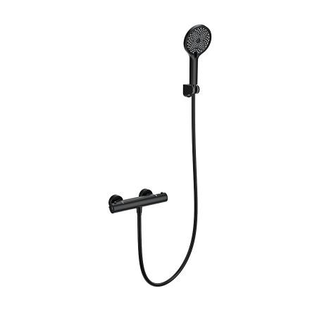 Смеситель для душа с термостатом WONZON & WOGHAND, Черный матовый (WW-B2012-A-MB)