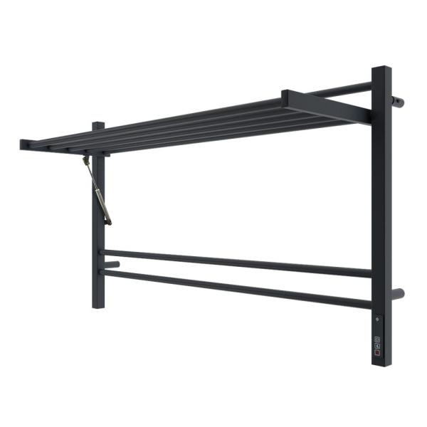 Полотенцесушитель электрический с полкой Terminus Горизонт П8 100х60 КС, черный муар