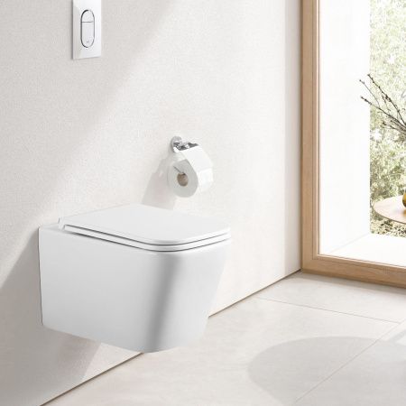 Безободковый подвесной унитаз AQUACERAMIKA TEOS AC840