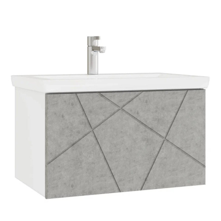 Тумба под раковину подвесная VIGO Geometry 033 бетон, 60 см