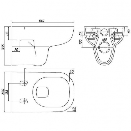 Унитаз подвесной Kolo Traffic L93100000
