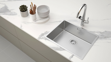 Мойка Paulmark LASSAN 54 UNI LA54-BS 540х440х200 мм, нержавеющая сталь, нержавеющая сталь