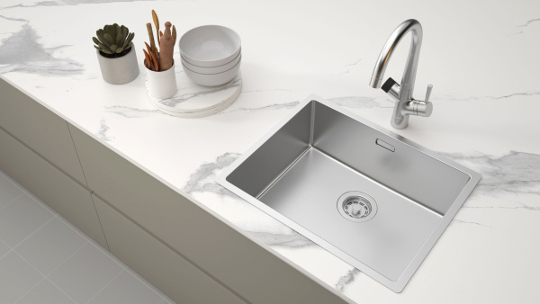 Мойка Paulmark LASSAN 54 UNI LA54-BS 540х440х200 мм, нержавеющая сталь, нержавеющая сталь