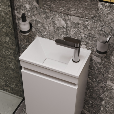 Тумба под умывальник Belux подвесная Чикаго 40 Белый глянцевый