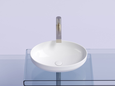 Умывальник чаша накладная овальная Ceramicanova Element 502*363*145мм, белый, CN6056