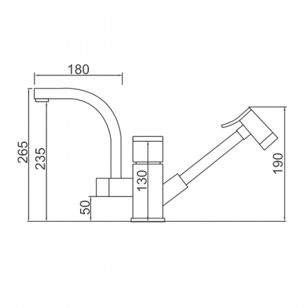 Смеситель для мойки Ledeme L4055-4