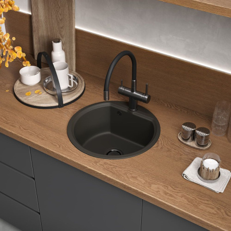 Кухонная мойка Reflexion Start RX0844BL, черный