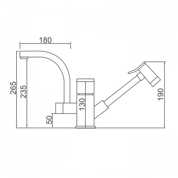 Смеситель для мойки Ledeme L4055-4