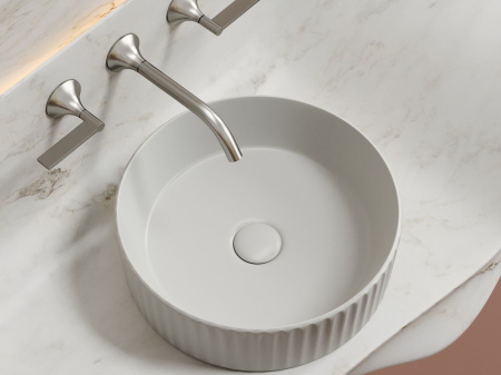 Умывальник чаша накладная круглая Ceramicanova Element 360*360*115мм, серый матовый, CN6057MSG