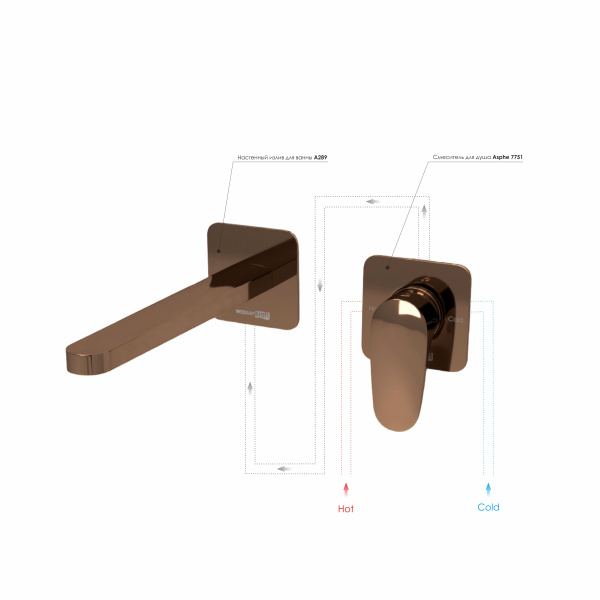 Встраиваемый комплект для раковины WasserKRAFT A7751.289