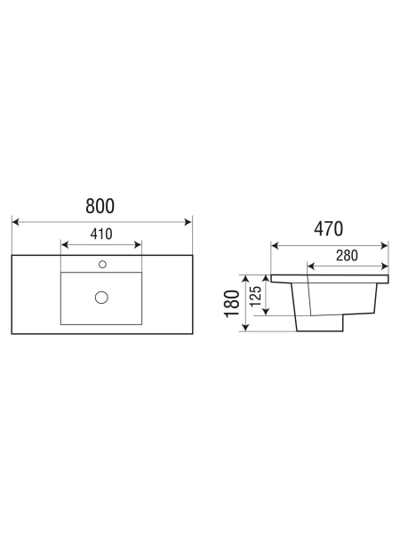Раковина врезная WeltWasser WW SK DEILBACH 7505-80