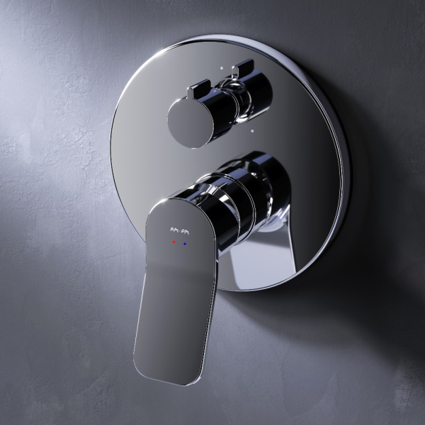 F85A55000 X-Joy Смеситель AM.PM встроенный с термостатом на 3 потребителя, хром