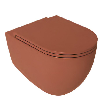 Сиденье для унитаза ISVEA Infinity VEA Rondo F50 ШГ 365*445 терракотовый матовый 40KF0548I-S