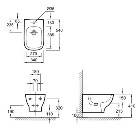 Биде подвесное Jacob Delafon Struktura EMC0002-00