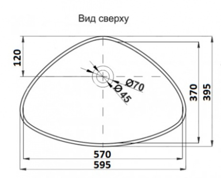 Раковина накладная CeramaLux 206