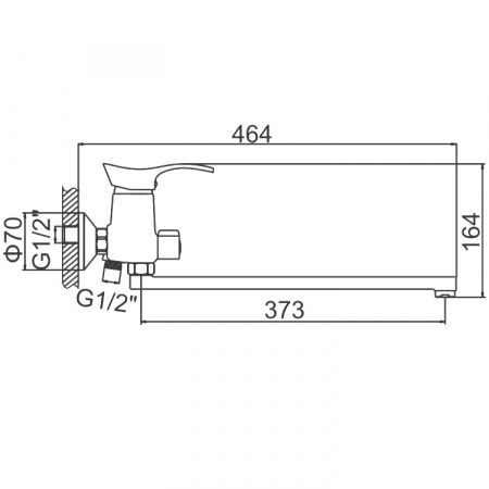 Смеситель для ванны Ledeme H01 L2201