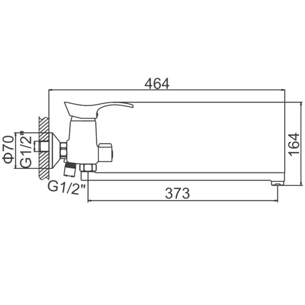 Смеситель для ванны Ledeme H01 L2201