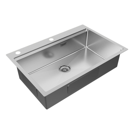 Мойка Paulmark KRONER-PRO 75 PM707551-BS 510х750х200 мм, нержавеющая сталь, брашированная нержавеющая сталь