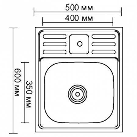 Кухонная мойка Ledeme L95060-6 60x50