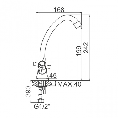 Смеситель для мойки Ledeme H11 L4911