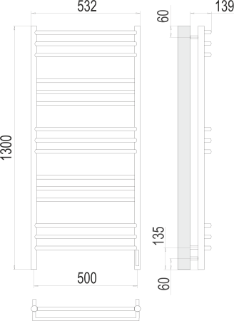 TERMINUS Прато П15 500х1300 электро