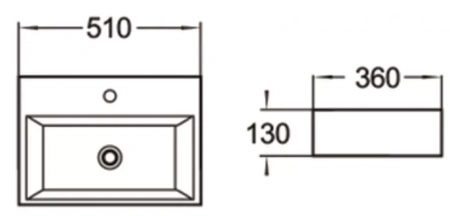 Раковина SantiLine SL-1006 51х36 белая