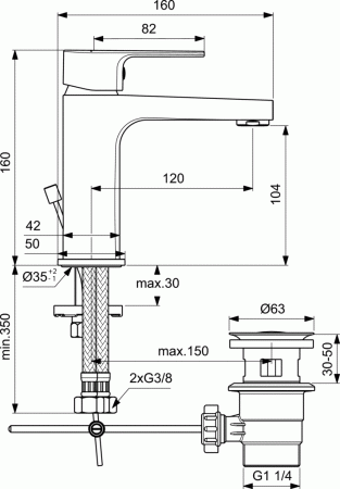 Душевой комплект Ideal Standard Esla BC264AA