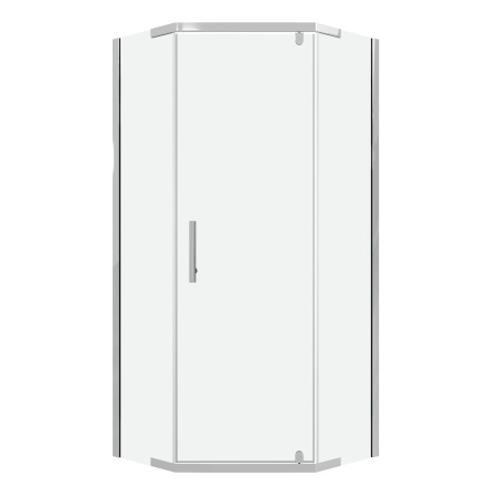 Душевое ограждение Niagara Eco NG-1009-14D (90х90х190) трапеция,распашное,хром,стекло прозрачное,1 место
