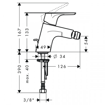 Смеситель для биде Hansgrohe Focus 31920000