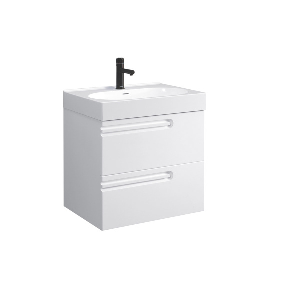 Тумба под умывальник Belux подвесная Стокгольм 60-02, белый глянцевый