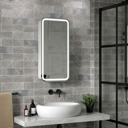 Зеркало-шкаф Reflexion Circle LED 400х800 RF2104SR