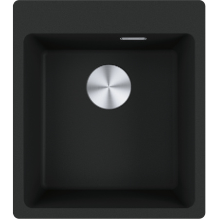 Кухонная мойка FRANKE 114.0696.191 из материала Fragranite MRG 610-39 FTL, черный матовый (в комплекте стоп-вентиль, декоративная накладка круглой формы, сифон)