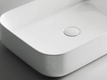 Умывальник чаша накладная прямоугольная Ceramicanova Element 600*420*140мм, Белый, CN5004