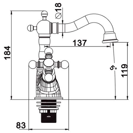 Смеситель для раковины Gappo G1389-4