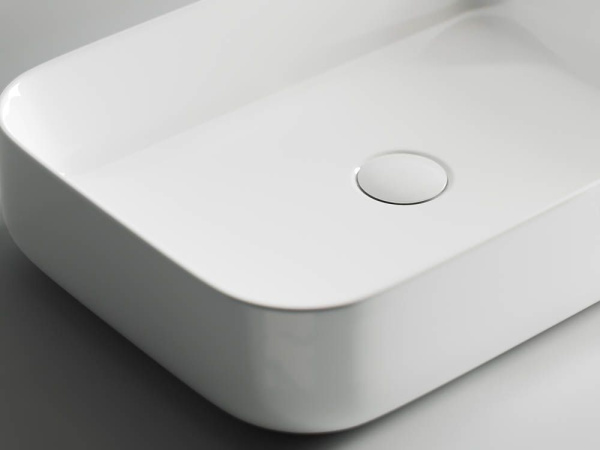 Умывальник чаша накладная прямоугольная Ceramicanova Element 600*420*140мм, Белый, CN5004