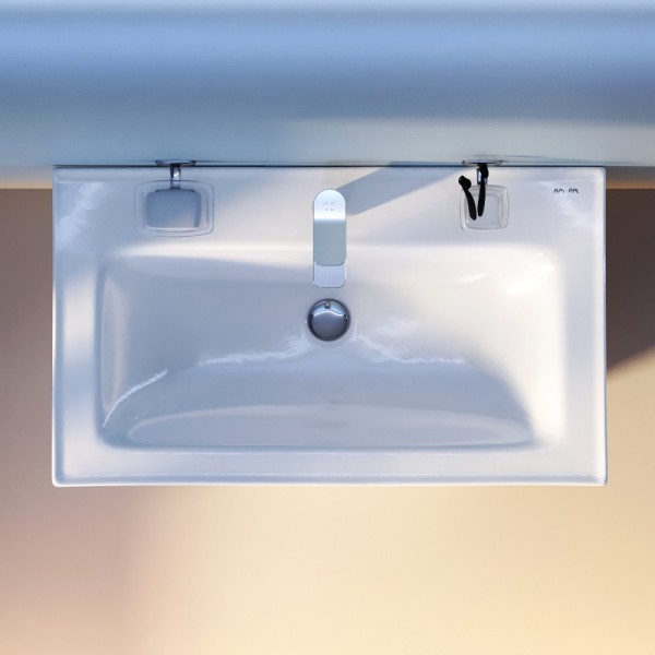 M85AWCC0802WG64 X-Joy, Раковина мебельная AM.PM, керамическая, 80 см, встроенная, цвет: белый, глянец