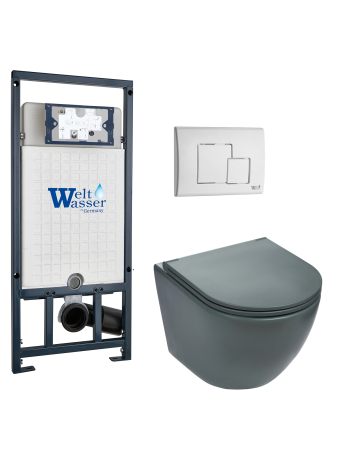 Комплект инсталляции с унитазом Weltwasser MARBERG 507 + MERZBACH 041 MT-GR + MAR 507 SE GL-WT