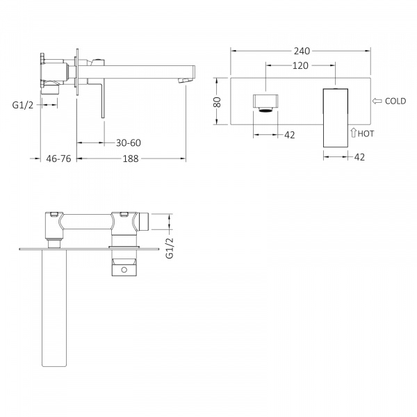 Смеситель для раковины встроенный Timo Selene 2071/00SM хром