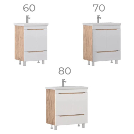 Тумба под раковину напольная VIGO Grani 286 дуб золотой, 80 см