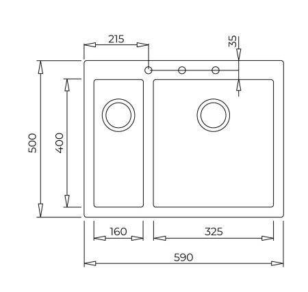 Кухонная мойка TEKA FORSQUARE 2B 590 TG AVENA BEIGE 115260021