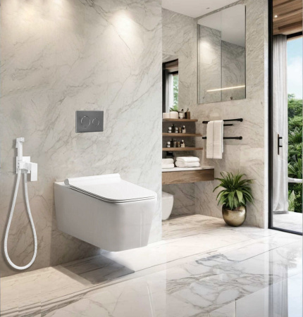 Унитаз VIOLA Aria Tornado подвесной безободковый белый со смывом торнадо Ceruttispa (525х365х320) CT10583