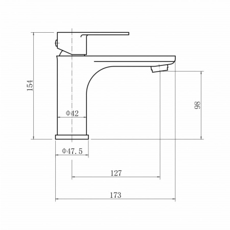 Смеситель для раковины FASHUN A51119-17, графит