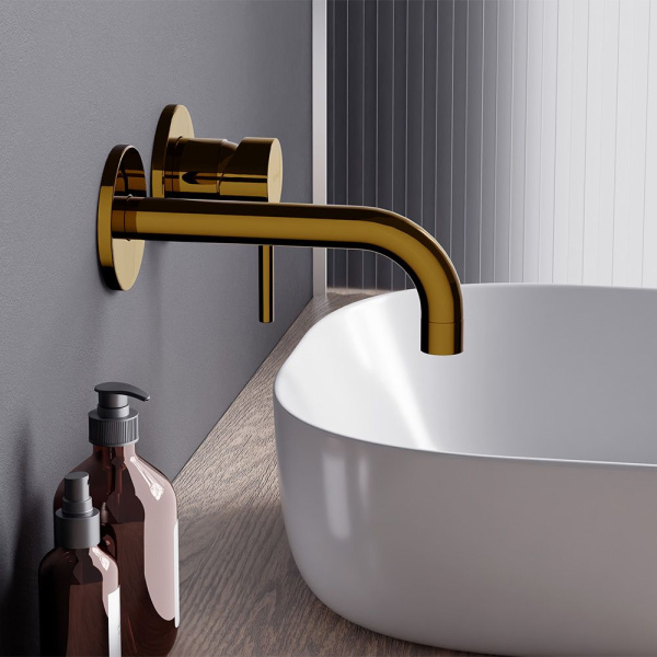 360260600 Scandinavian Pure Смеситель для умывальника Damixa монтируемый в стену, золото