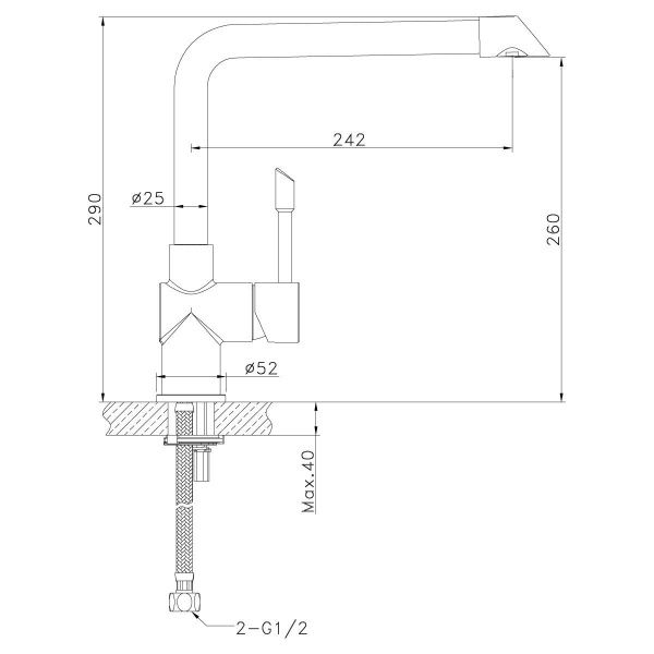 Смеситель Lemark Expert LM5074S для кухни