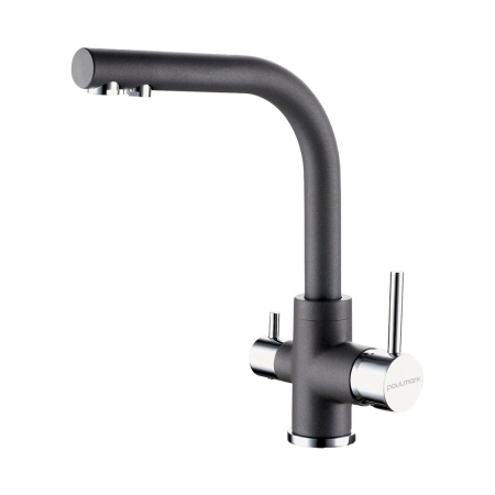 Смеситель для кухни Paulmark ESSEN Es213011-402, серый металлик