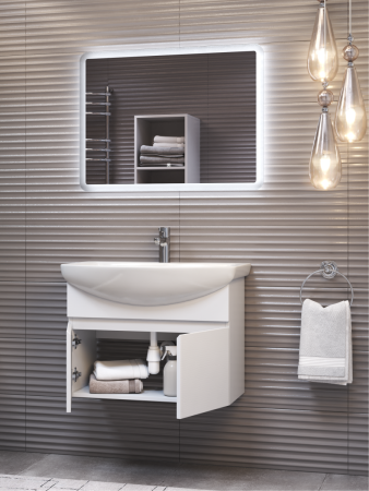 Тумба под раковину подвесная VIGO Wing tp.WIN.BAL.70.2D белый, 70 см