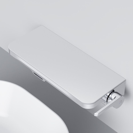 F8F72700 Func Встраиваемый смеситель на раковину АМ.РМ с полкой и каскадным изливом, хром