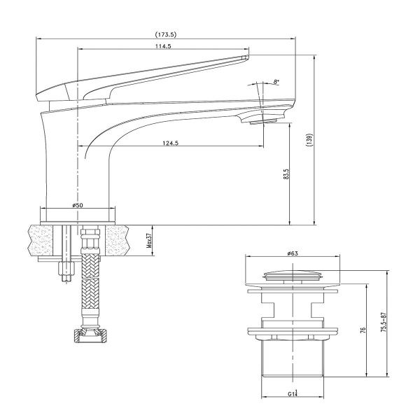 Смеситель Lemark Allegro LM5906CW для раковины