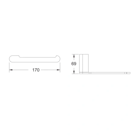 Держатель для туалетной бумаги Rose RG1705H, черный